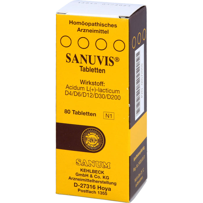SANUM-KEHLBECK Sanuvis Tabletten, 80 pc Tablettes
