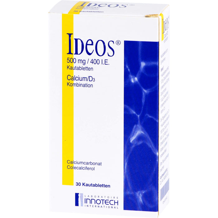 Ideos 500 mg/400 I.E. Kautabletten, 30 St KTA