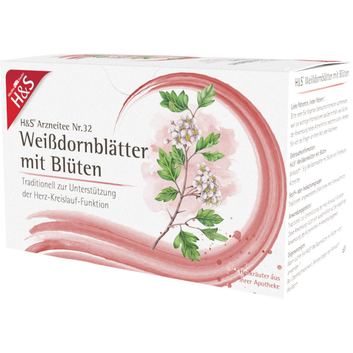 H&S Weißdornblätter mit Blüten Arzneitee, 20 pcs. Filter bag
