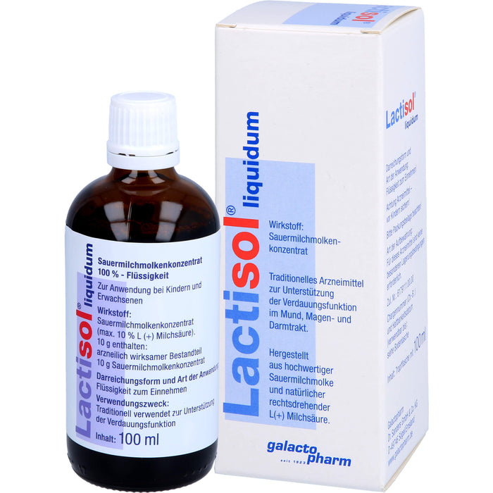 Lactisol liquidum zur Unterstützung der Verdauungsfunktion im Mund-, Magen- und Darmtrakt, 100 ml Lösung