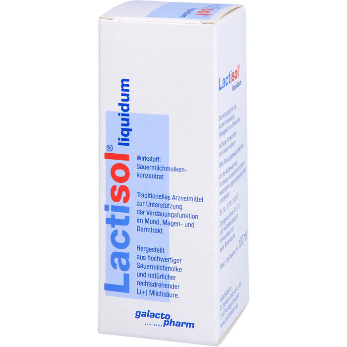 Lactisol liquidum zur Unterstützung der Verdauungsfunktion im Mund-, Magen- und Darmtrakt, 100 ml Lösung