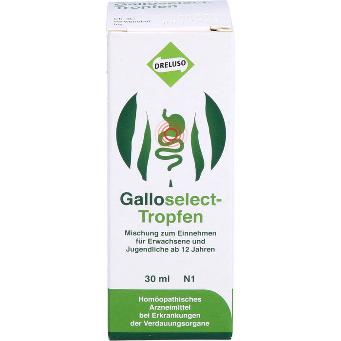 DRELUSO Galloselect Tropfen bei Erkrankungen der Verdauungsorgane, 30 ml Lösung