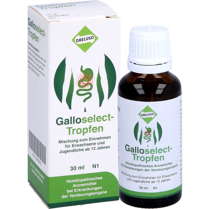 DRELUSO Galloselect Tropfen bei Erkrankungen der Verdauungsorgane, 30 ml Lösung
