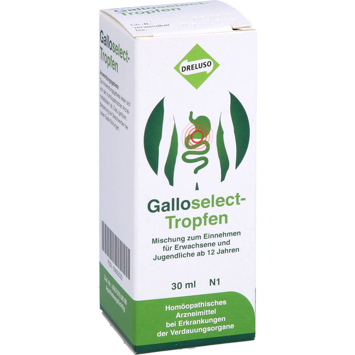 DRELUSO Galloselect Tropfen bei Erkrankungen der Verdauungsorgane, 30 ml Lösung
