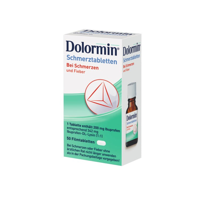 Dolormin Schmerztabletten, 200 mg Filmtabletten, 50 pc Tablettes