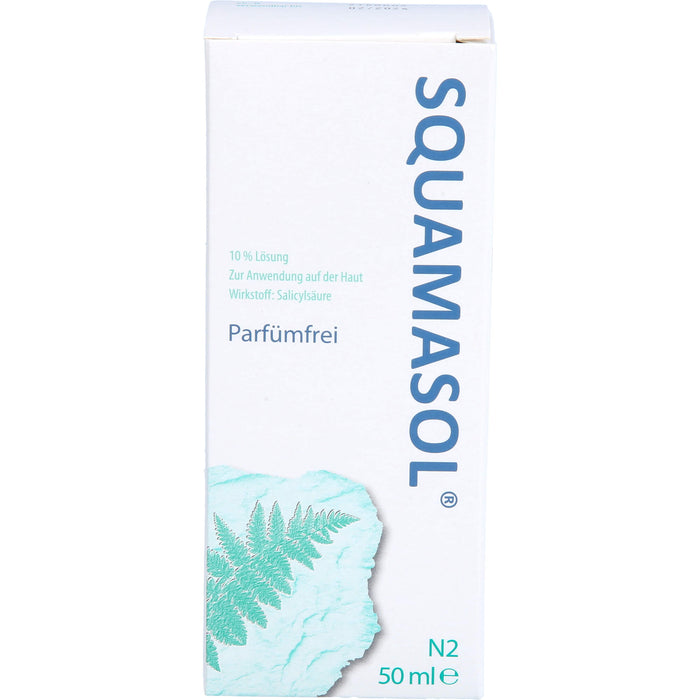Squamasol 10 % Lösung zur Lösung von Schuppen und Krusten bei Kopfhauterkrankungen, 50 ml Lösung