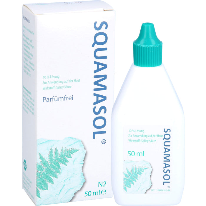 Squamasol 10 % Lösung zur Lösung von Schuppen und Krusten bei Kopfhauterkrankungen, 50 ml Solution