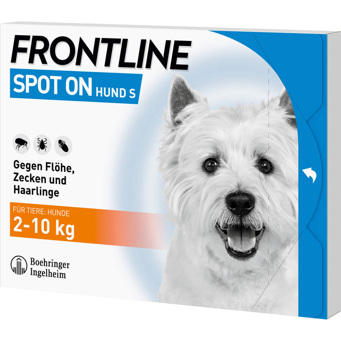 FRONTLINE Spot on Hund S Pipetten gegen Flöhe, Zecken und Haarlinge, 3.0 St. Ampullen