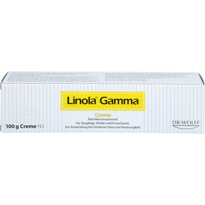 Linola Gamma Nachtkerzenöl Creme für trockene Haut und Hautrauigkeit, 100 g Creme