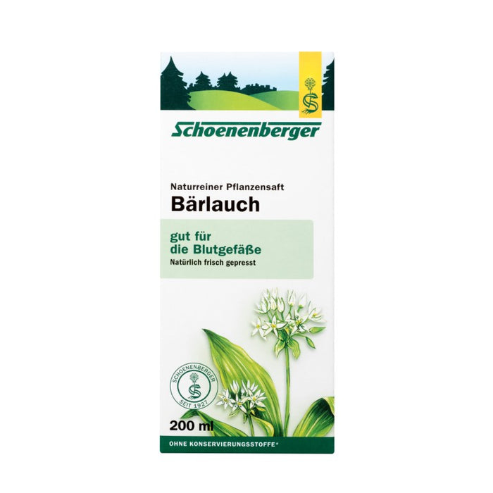 Schoenenberger Naturreiner Pflanzensaft Bärlauch, 200 ml Solution