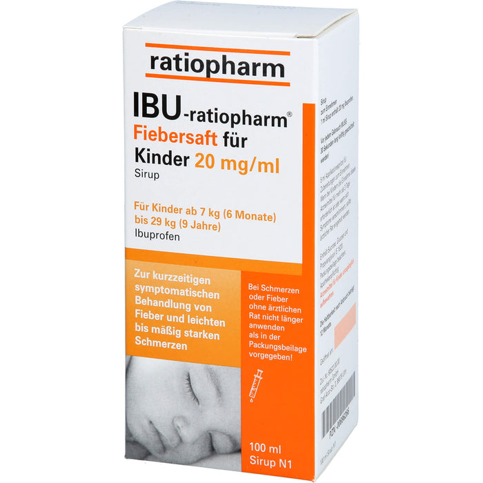 IBU-ratiopharm Fiebersaft für Kinder 2 % Sirup, 100 ml Solution