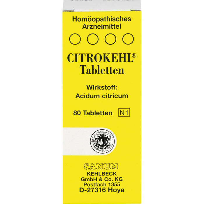 SANUM-KEHLBECK Citrokehl Tabletten, 80 pc Tablettes
