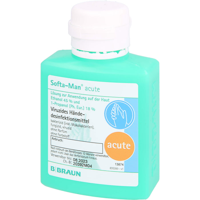 Softa-Man acute viruzides Hände-Desinfektionsmittel Lösung, 100.0 ml Lösung