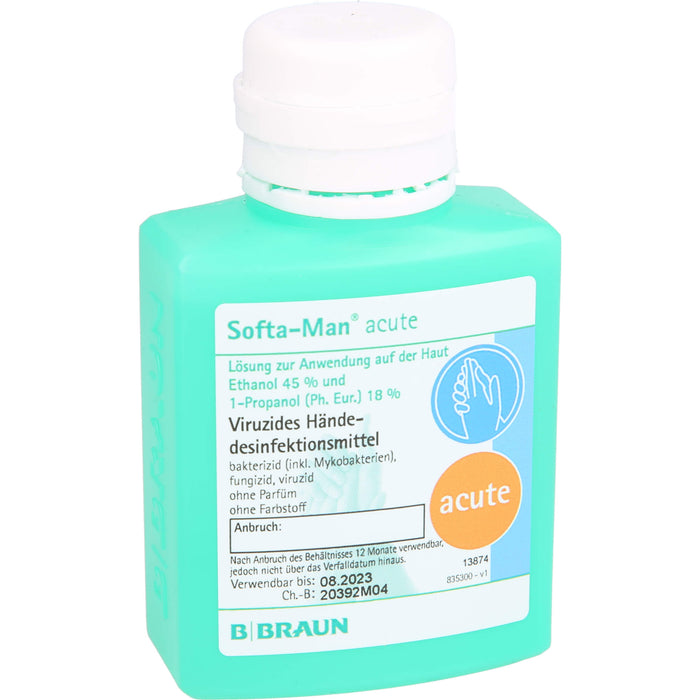 Softa-Man acute viruzides Hände-Desinfektionsmittel Lösung, 100.0 ml Lösung