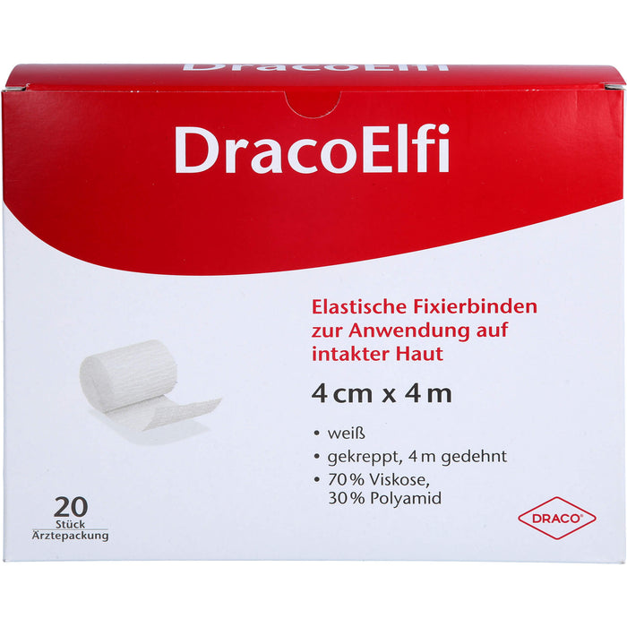 DracoELFI Elast.Fixierbinde gekreppt 4mx4cm cello, 20 St BIN