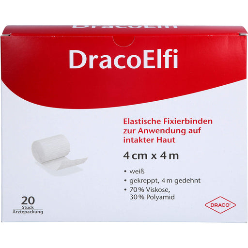 DracoELFI Elast.Fixierbinde gekreppt 4mx4cm cello, 20 St BIN
