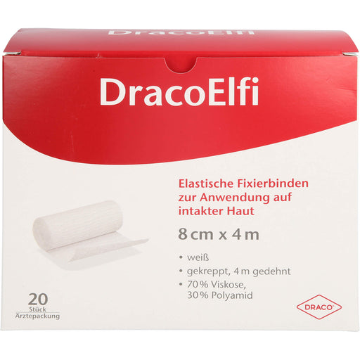 DracoELFI Elast.Fixierbinde gekreppt 4mx8cm cello, 20 St BIN