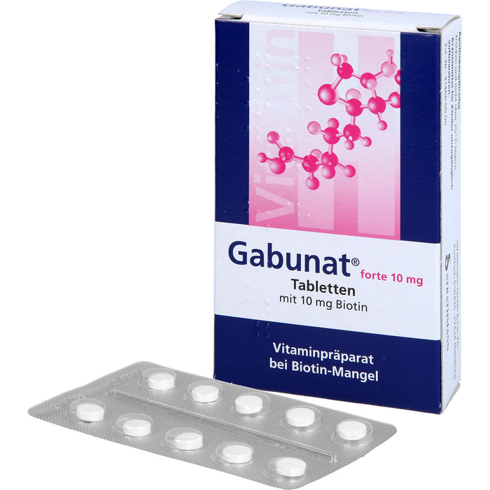 Gabunat forte 10 mg Tabletten mit Biotin bei Biotin-Mangel, 30 St. Tabletten