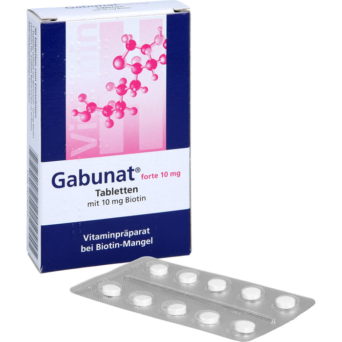 Gabunat forte 10 mg Tabletten mit Biotin bei Biotin-Mangel, 30 St. Tabletten