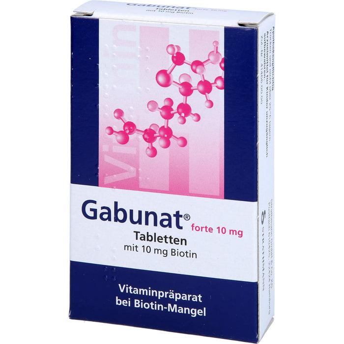 Gabunat forte 10 mg Tabletten mit Biotin bei Biotin-Mangel, 30 St. Tabletten