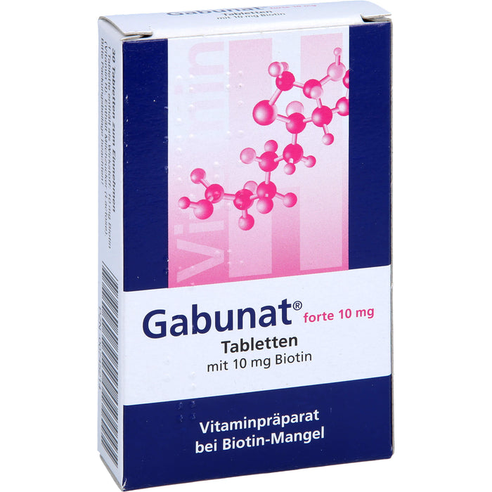 Gabunat forte 10 mg Tabletten mit Biotin bei Biotin-Mangel, 30 St. Tabletten
