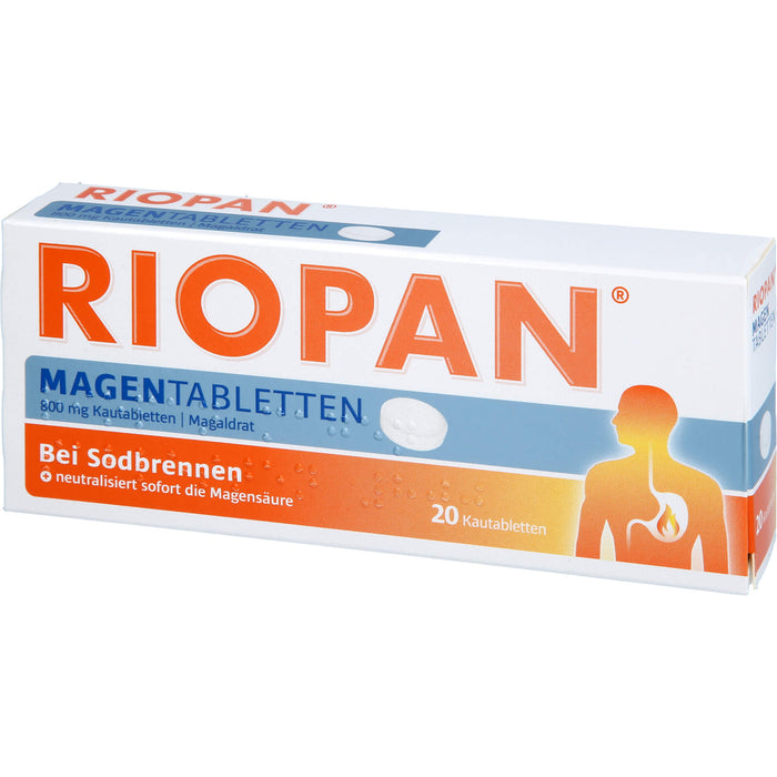 RIOPAN Magentabletten bei Sodbrennen Kautabletten, 20 pcs. Tablets
