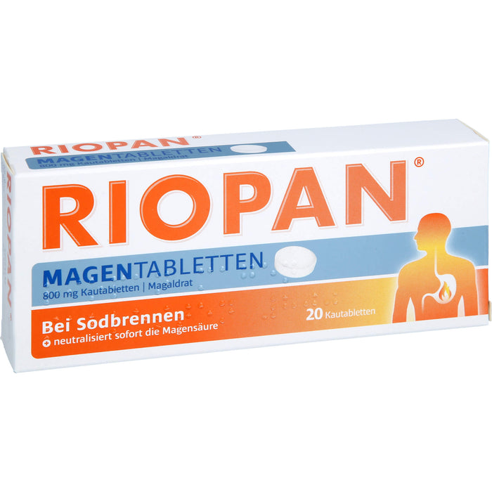 RIOPAN Magentabletten bei Sodbrennen Kautabletten, 20 St. Tabletten