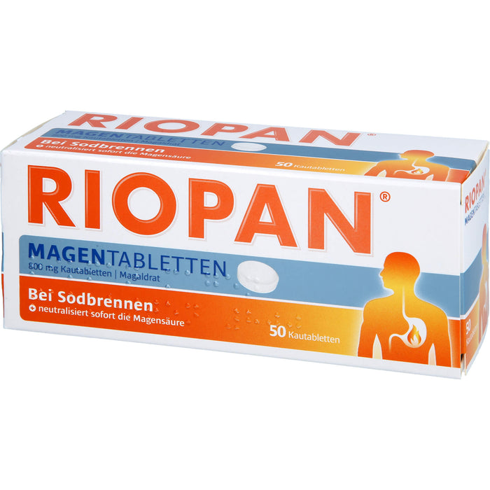RIOPAN Magentabletten bei Sodbrennen Kautabletten, 50 pcs. Tablets