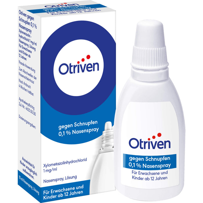 Otriven 0,1 % Nasenspray für Erwachsene bei Schnupfen, 10 ml Lösung