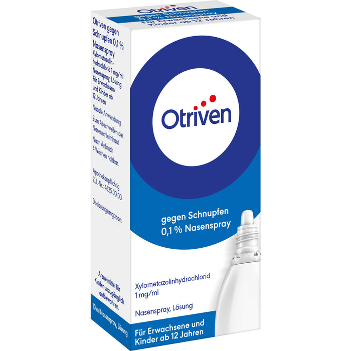 Otriven 0,1 % Nasenspray für Erwachsene bei Schnupfen, 10 ml Lösung