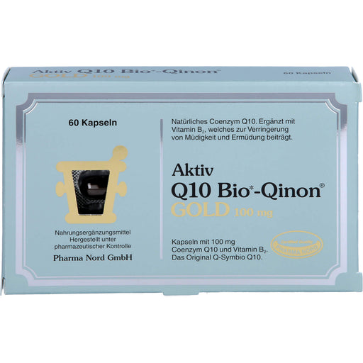 Pharma Nord Aktiv Q10 Bio-Qinon Gold 100 mg Kapseln zur Verringerung  von Müdigkeit und Ermüdung, 60 St. Kapseln