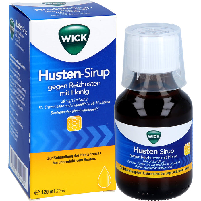 WICK Husten-Sirup gegen Reizhusten mit Honig, 120 ml Lösung