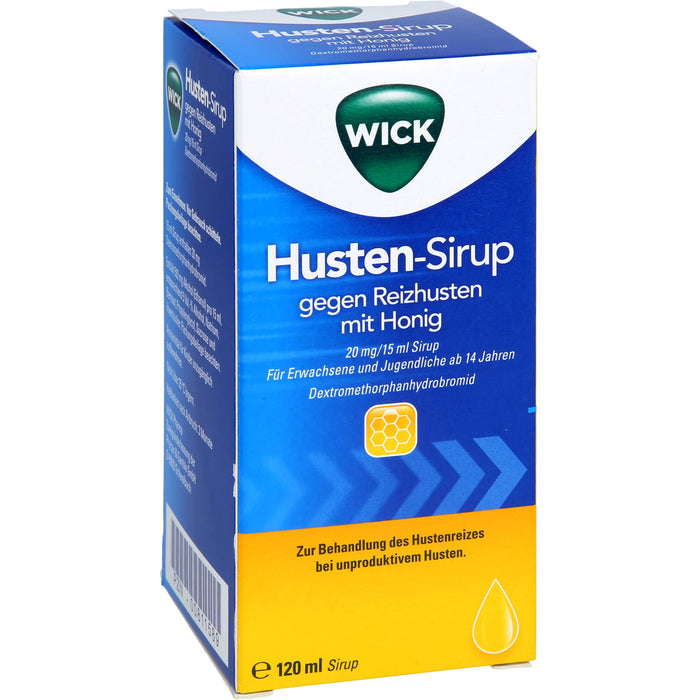 WICK Husten-Sirup gegen Reizhusten mit Honig, 120 ml Lösung