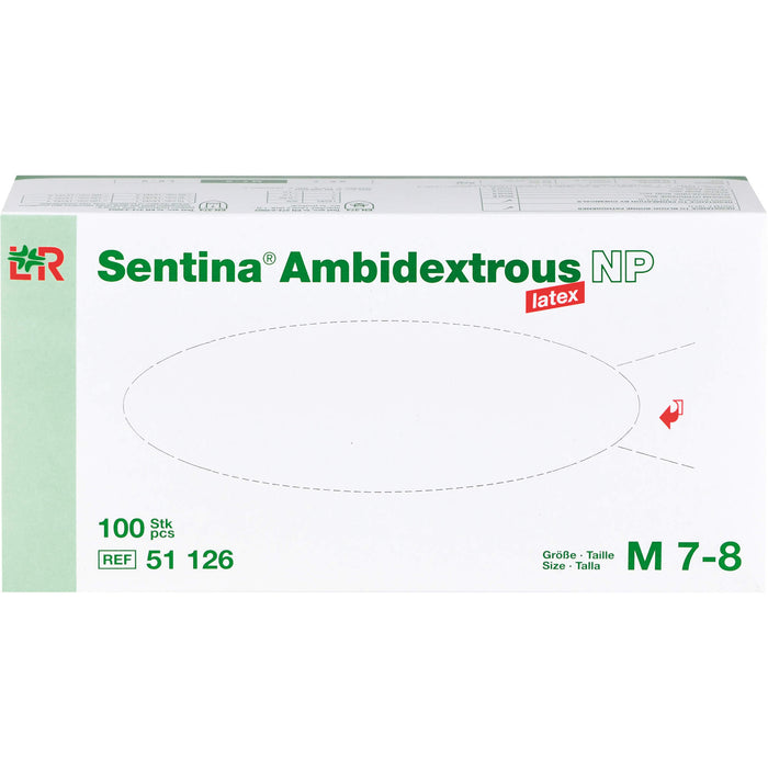 Sentina Ambidextrous Latex Gr. M unsteril Untersuchungshandschuhe, 100 pc Gants
