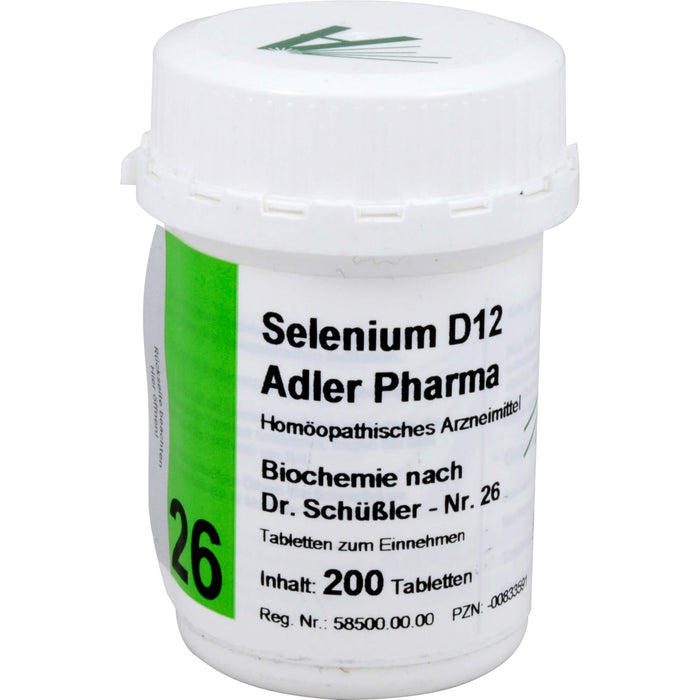 Adler Pharma Selenium D12 Biochemie nach Dr. Schüßler Nr. 26 Tabletten, 200 pc Tablettes