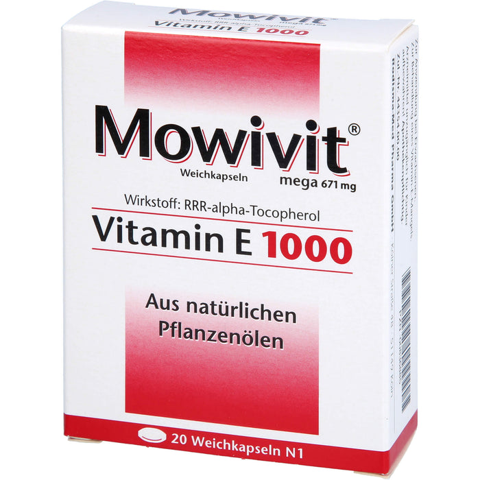Mowivit Vitamin E 1000 Kapseln, 20 pc Capsules