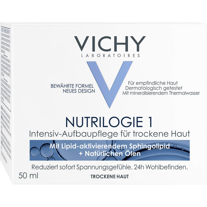 VICHY Nutrilogie 1 Intensiv-Aufbaupflege für trockene Haut, 50 ml Crème