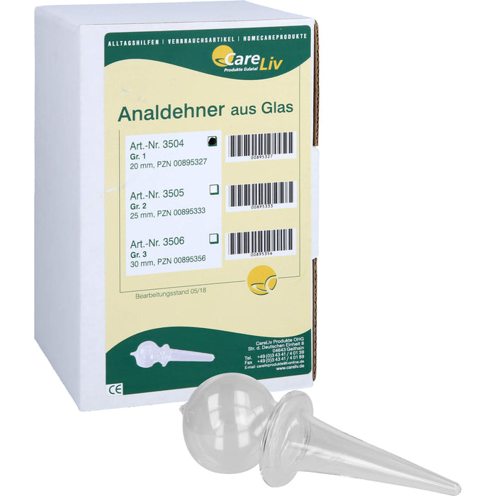 Careliv Analdehner aus Glas 20 mm Gr.1, 1 St. Vorrichtung