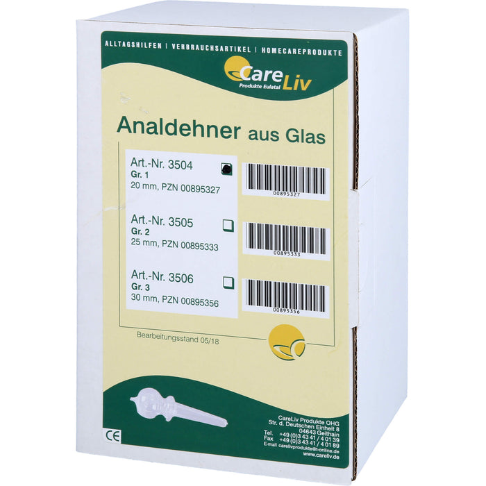 Careliv Analdehner aus Glas 20 mm Gr.1, 1 St. Vorrichtung
