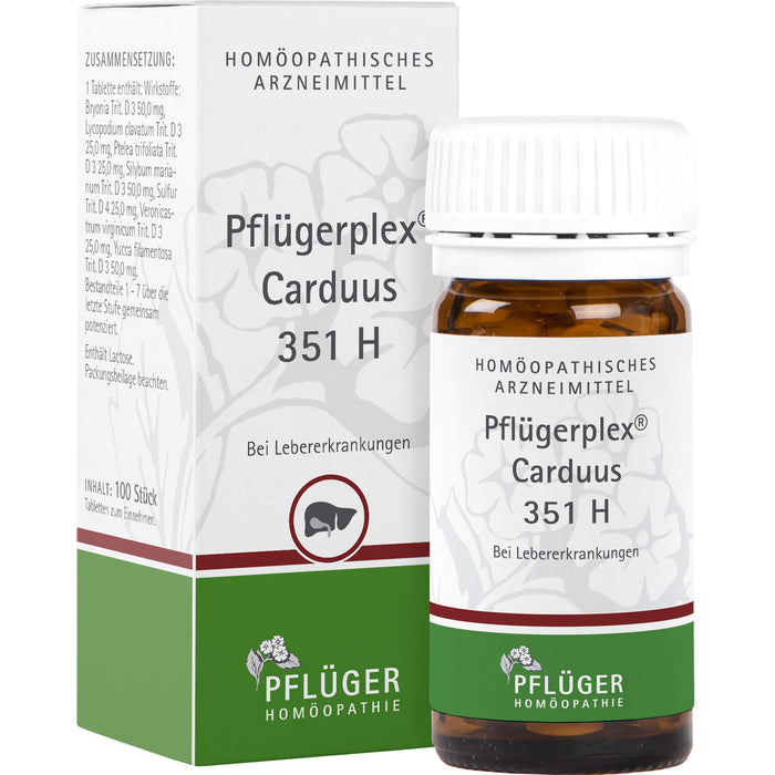 Pflügerplex Carduus 351 H Tabletten bei Lebererkrankungen, 100 St. Tabletten