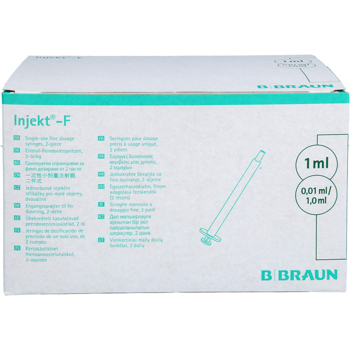 B. BRAUN Injekt-F Feindosierungsspritzen 1 ml, 100 pcs. Syringes