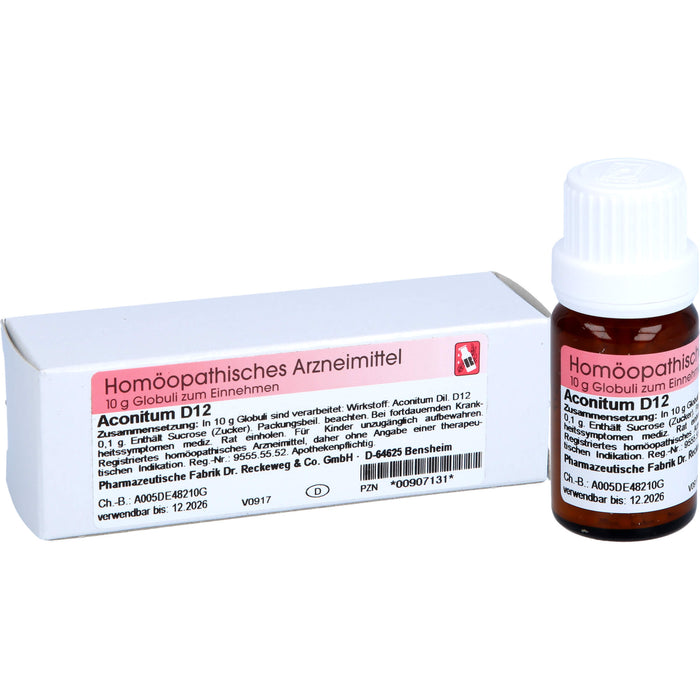 Dr. Reckeweg Aconitum D12 Globuli, 10 g Globules