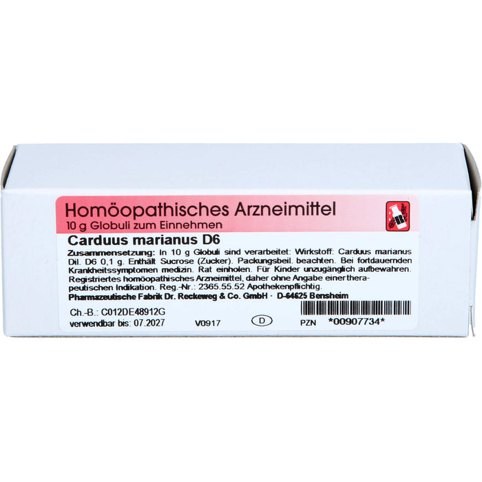 Dr. Reckeweg Carduus marianus D6 Globuli, 10 g Globuli