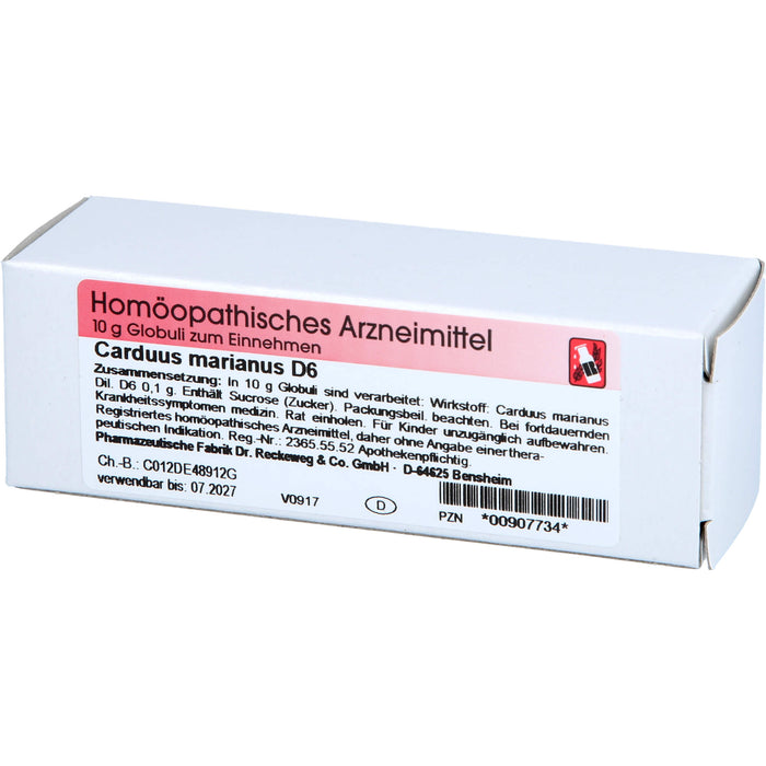 Dr. Reckeweg Carduus marianus D6 Globuli, 10 g Globules