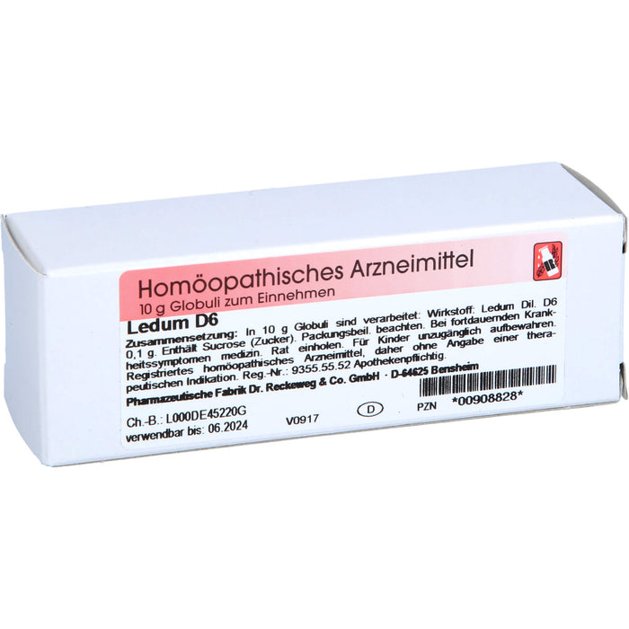 Ledum D6 Reckeweg Glob., 10 g GLO