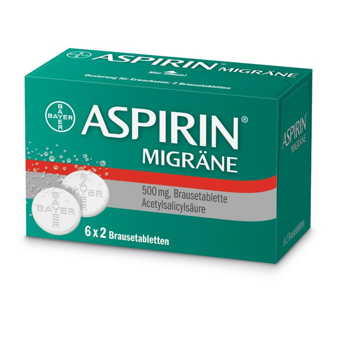ASPIRIN Migräne Brausetabletten, 12 pcs. Tablets