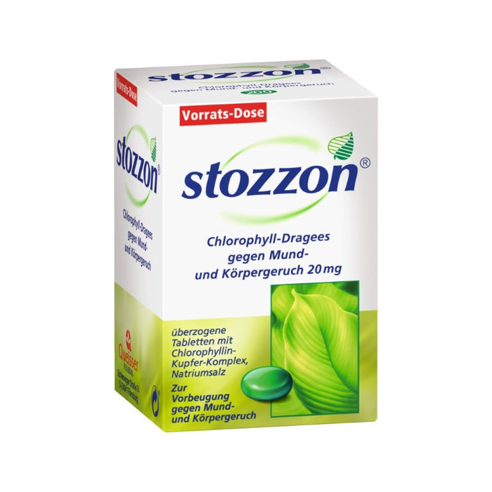 stozzon Chlorophyll-Dragees gegen Mund- und Körpergeruch, 200 pcs. Tablets