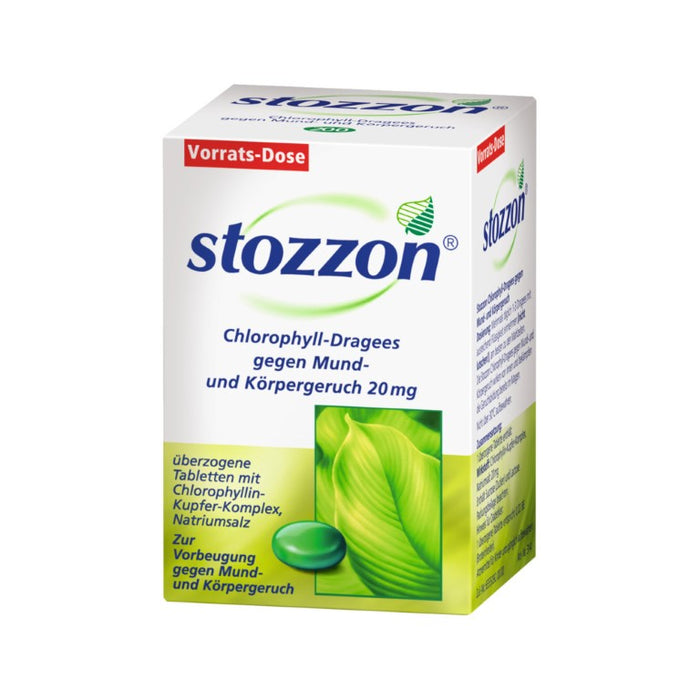 stozzon Chlorophyll-Dragees gegen Mund- und Körpergeruch, 200 pcs. Tablets
