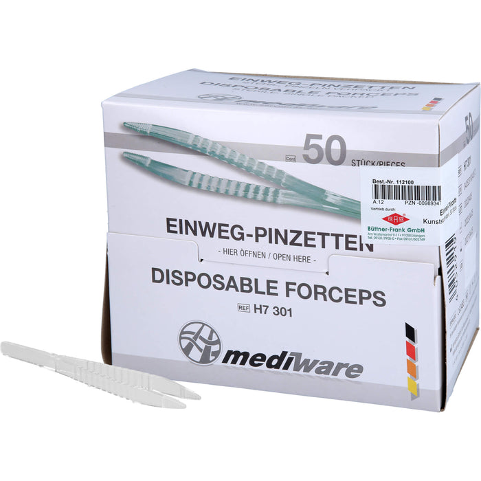 Pinzette Einmalgebrauch steril, 50 pc Pince à épiler