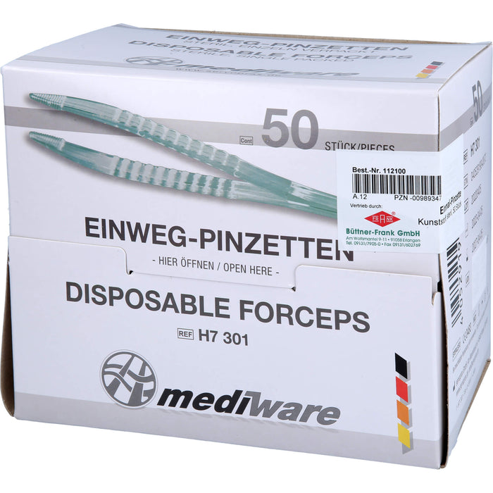 Pinzette Einmalgebrauch steril, 50 pc Pince à épiler